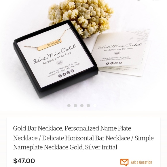 Gold Engraved Necklace - Kendall - Picture 2 of 2